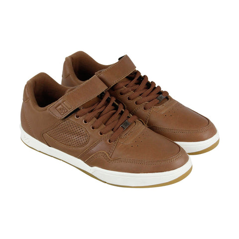 ES Accel Slim Plus 5101000166200 Mens Brown Leather Athletic Surf Skate Shoes