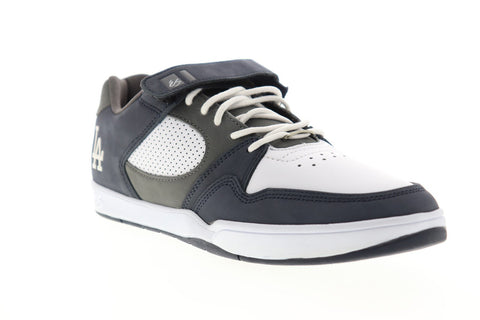 ES Accel Slim Plus 5101000166416 Mens White Blue Nubuck Athletic Skate Shoes