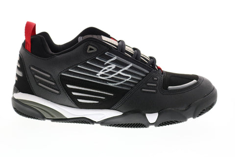 ES Omega 5101000172001 Mens Black Leather Skate Inspired Sneakers Shoes