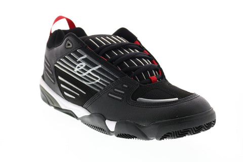 ES Omega 5101000172001 Mens Black Leather Skate Inspired Sneakers Shoes