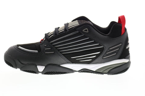 ES Omega 5101000172001 Mens Black Leather Skate Inspired Sneakers Shoes