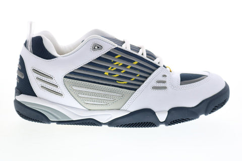 Es Omega 5101000172145 Mens White Leather Skate Inspired Sneakers Shoes