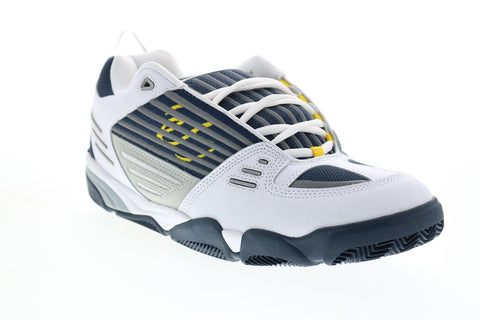 Es Omega 5101000172145 Mens White Leather Skate Inspired Sneakers Shoes