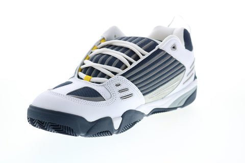 Es Omega 5101000172145 Mens White Leather Skate Inspired Sneakers Shoes