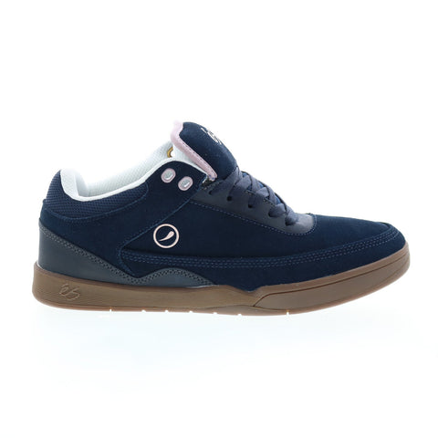 ES Stylus Mid Chomp on Kicks Mens Blue Suede Skate Inspired Sneakers Shoes