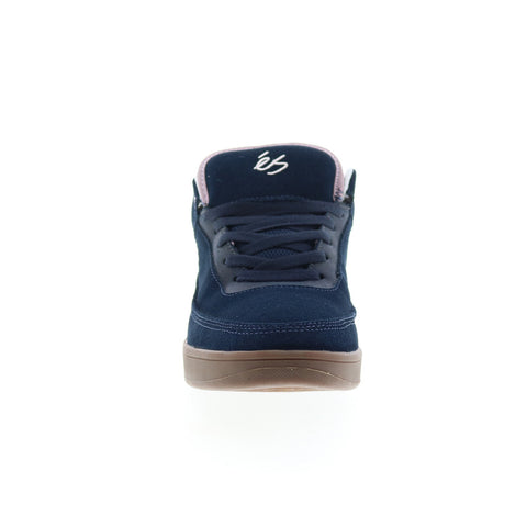 ES Stylus Mid Chomp on Kicks Mens Blue Suede Skate Inspired Sneakers Shoes
