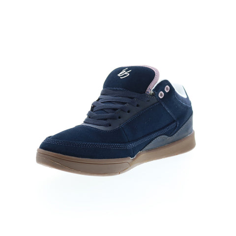 ES Stylus Mid Chomp on Kicks Mens Blue Suede Skate Inspired Sneakers Shoes