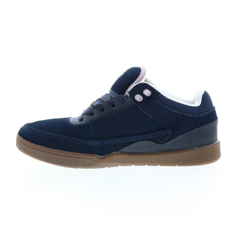 ES Stylus Mid Chomp on Kicks Mens Blue Canvas Skate Inspired Sneakers Shoes