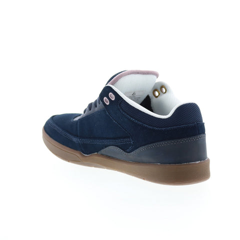 ES Stylus Mid Chomp on Kicks Mens Blue Suede Skate Inspired Sneakers Shoes