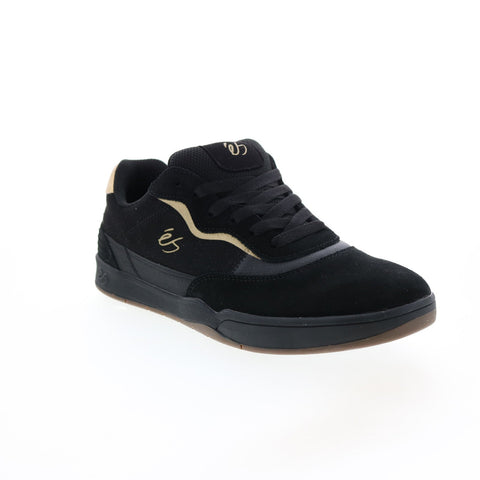 ES Melange 5101000208544 Mens Black Suede Lace Up Skate Sneakers Shoes