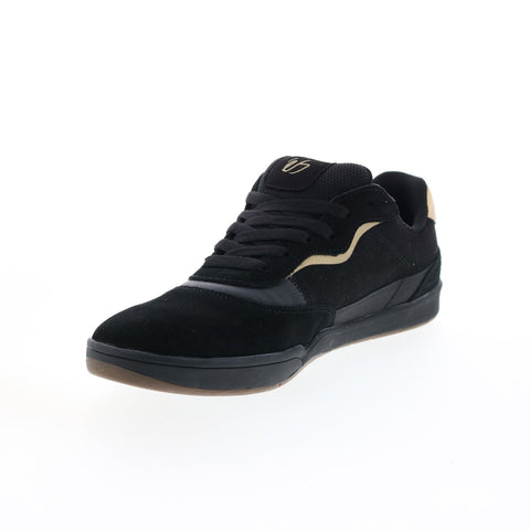 ES Melange 5101000208544 Mens Black Suede Lace Up Skate Sneakers Shoes
