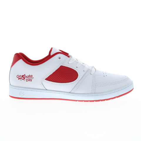 ES Accel Slim X Go Skateboarding Day Mens White Leather Sneakers Shoes