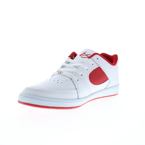 ES Accel Slim X Go Skateboarding Day Mens White Leather Sneakers Shoes