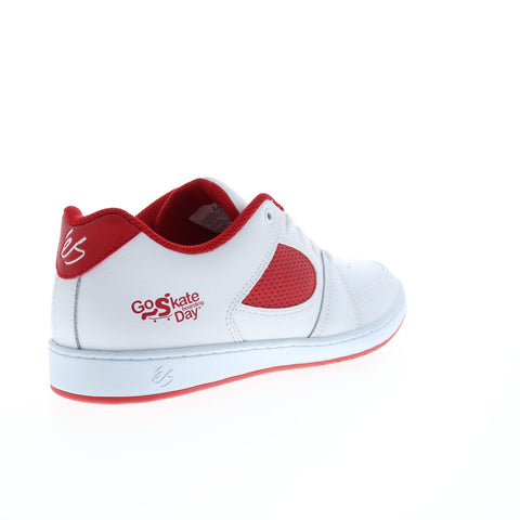 ES Accel Slim X Go Skateboarding Day Mens White Leather Sneakers Shoes