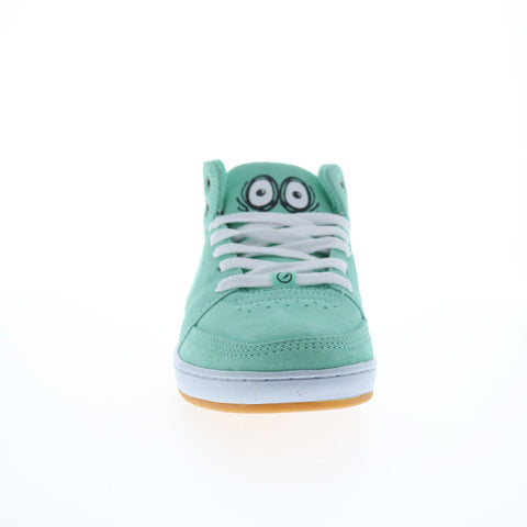 ES Accel Slim Mid X Eggcell Mens Green Suede Skate Inspired Sneakers Shoes