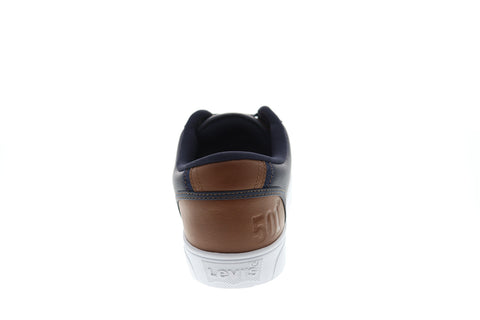 Levis Jeffrey Hi 501 Mens Blue Leather & Canvas Low Top  Sneakers Shoes