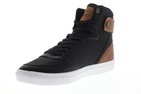 Levis Jeffrey Hi 501 Core Mens Black Canvas High Top Lace Up Sneakers Shoes