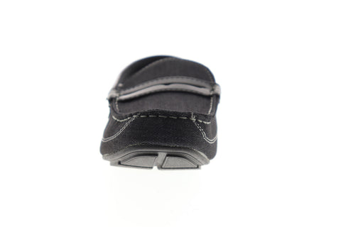 Levis Pierce Denim 517902-01A Mens Black Canvas Low Top Penny Loafers Shoes