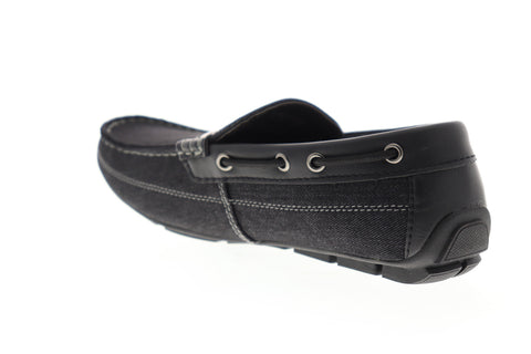 Levis Pierce Denim 517902-01A Mens Black Canvas Low Top Penny Loafers Shoes