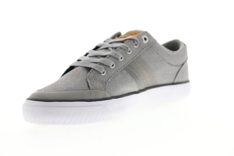 Levis Hoffman Denim 518011-01G Mens Gray Canvas Low Top Lifestyle Sneakers Shoes