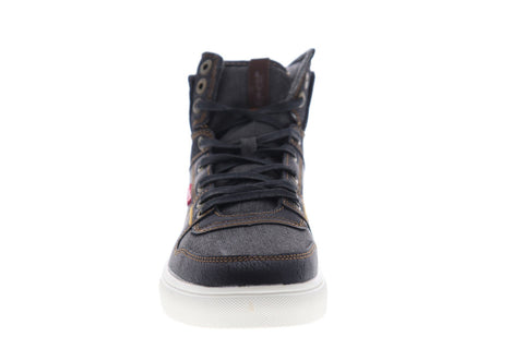 Levis Mason Hi 501 Pg Mens Black Textile High Top Lace Up Sneakers Shoes