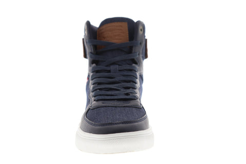 Levis Jeffrey Hi 501 Mens Blue Canvas High Top Lace Up Sneakers Shoes