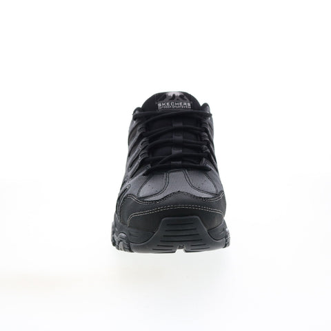 Skechers Terrabite Dellga 51847 Mens Black Leather Athletic Hiking Shoes