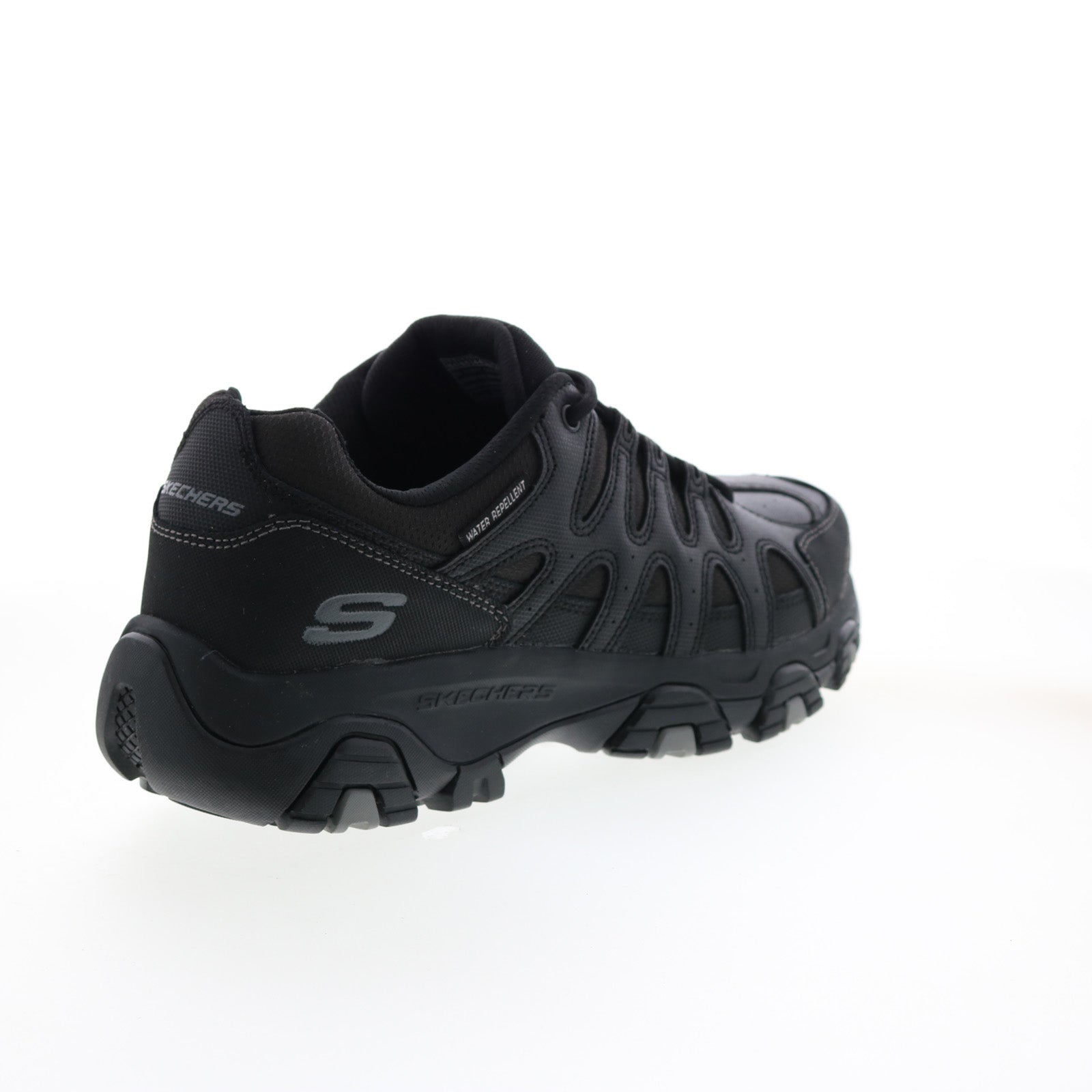 Skechers Terrabite Dellga 51847 Mens Ruze Leather Sho Black Shoes Athletic Hiking 