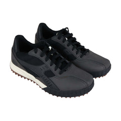 Skechers 
Relaxed Fit Floater 2.0 Mens Black Leather Low Top Sneakers Shoes