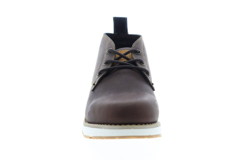 Levis Bradford 518553-01B Mens Brown Leather Canvas Lace Up Chukkas Boots