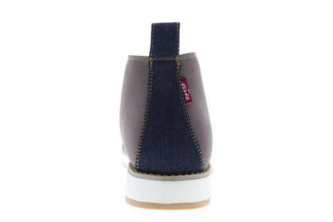 Levis Bradford 518553-01B Mens Brown Leather Canvas Lace Up Chukkas Boots