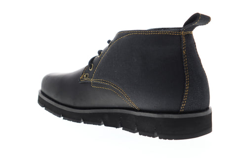 Levis Bradford 518553-A48 Mens Black Leather High Top Lace Up Chukkas Boots