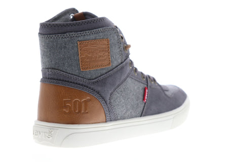 Levis Mason Hi 501 Mens Gray Textile High Top Lace Up Sneakers Shoes