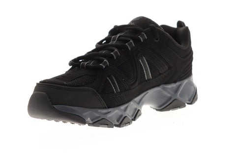 Skechers Crossbar 51885 Mens Black Mesh Lace Up Athletic Hiking Shoes
