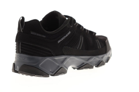 Skechers Crossbar 51885 Mens Black Mesh Lace Up Athletic Hiking Shoes