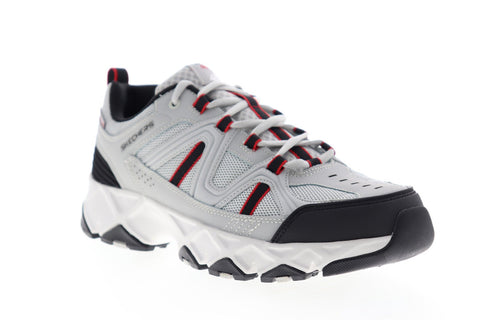Skechers Crossbar 51885 Mens Gray Mesh Lace Up Athletic Walking Shoes