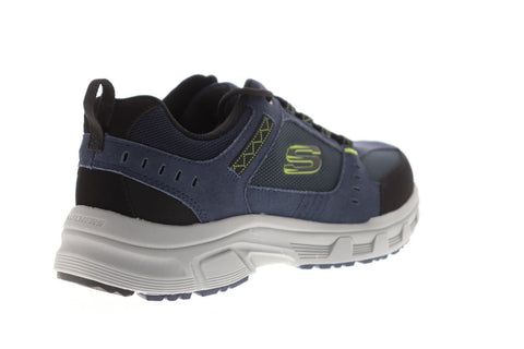 Skechers Oak Canyon Mens Blue Suede & Textile Athletic Lace Up Running Shoes
