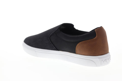 Levis Jeffrey 501 Slip On 519216-01A Mens Black Canvas Lifestyle Sneakers Shoes