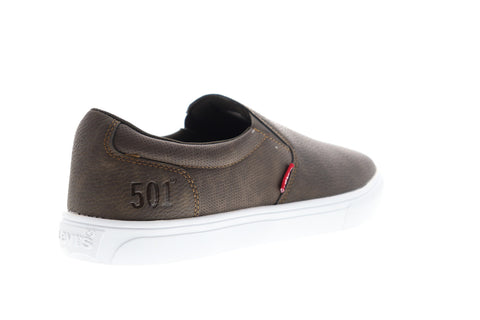 Levis Jeffrey 501 Slip On WX 519220-01B Mens Brown Lifestyle Sneakers Shoes