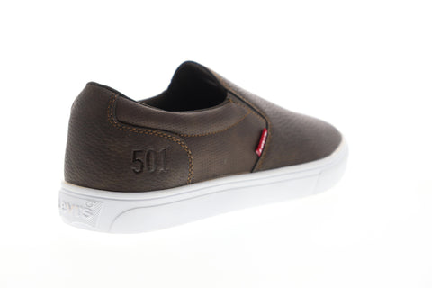 Levis Jeffrey 501 Slip On WX 519220-01B Mens Brown Lifestyle Sneakers Shoes