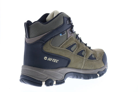 Hi-Tec Logan WP 52086 Mens Green Suede Nylon Lace Up Hiking Boots