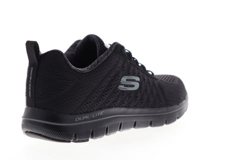 Skechers Flex Advantage 2.0 The Happs Mens Black Low Top Sneakers Shoes