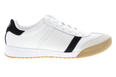 Skechers Zinger 52321 Mens White Leather Lace Up Low Top Sneakers Shoes