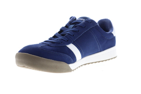 Skechers Zinger Ventich 52328 Mens Blue Suede Lace Up Low Top Sneakers Shoes