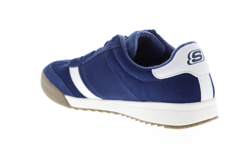 Skechers Zinger Ventich 52328 Mens Blue Suede Lace Up Low Top Sneakers Shoes