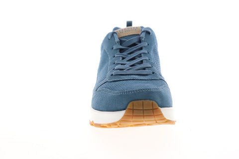 Skechers Uno 52456 Mens Blue Suede Lace Up Low Top Sneakers Shoes