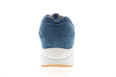 Skechers Uno 52456 Mens Blue Suede Lace Up Low Top Sneakers Shoes