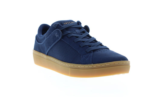 Skechers Goldie Brybe 52464 Mens Blue Suede Lace Up Low Top Sneakers Shoes