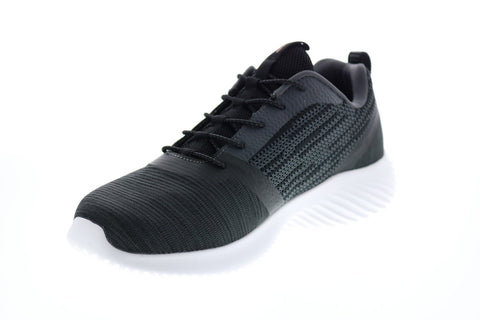 Skechers Bounder 52504 Mens Black Canvas Lace Up Lifestyle Sneakers Shoes