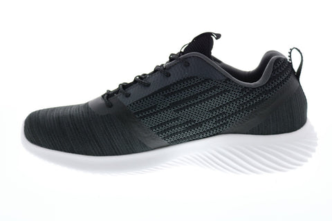 Skechers Bounder 52504 Mens Black Canvas Lace Up Lifestyle Sneakers Shoes